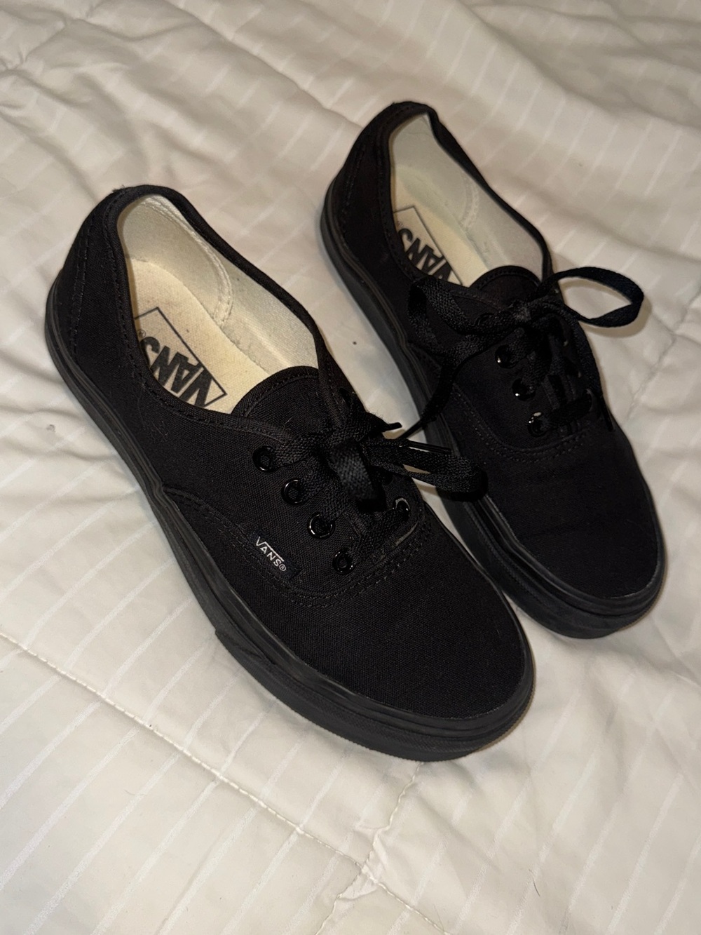 Vans Black Canvas Low-Top Sneakers